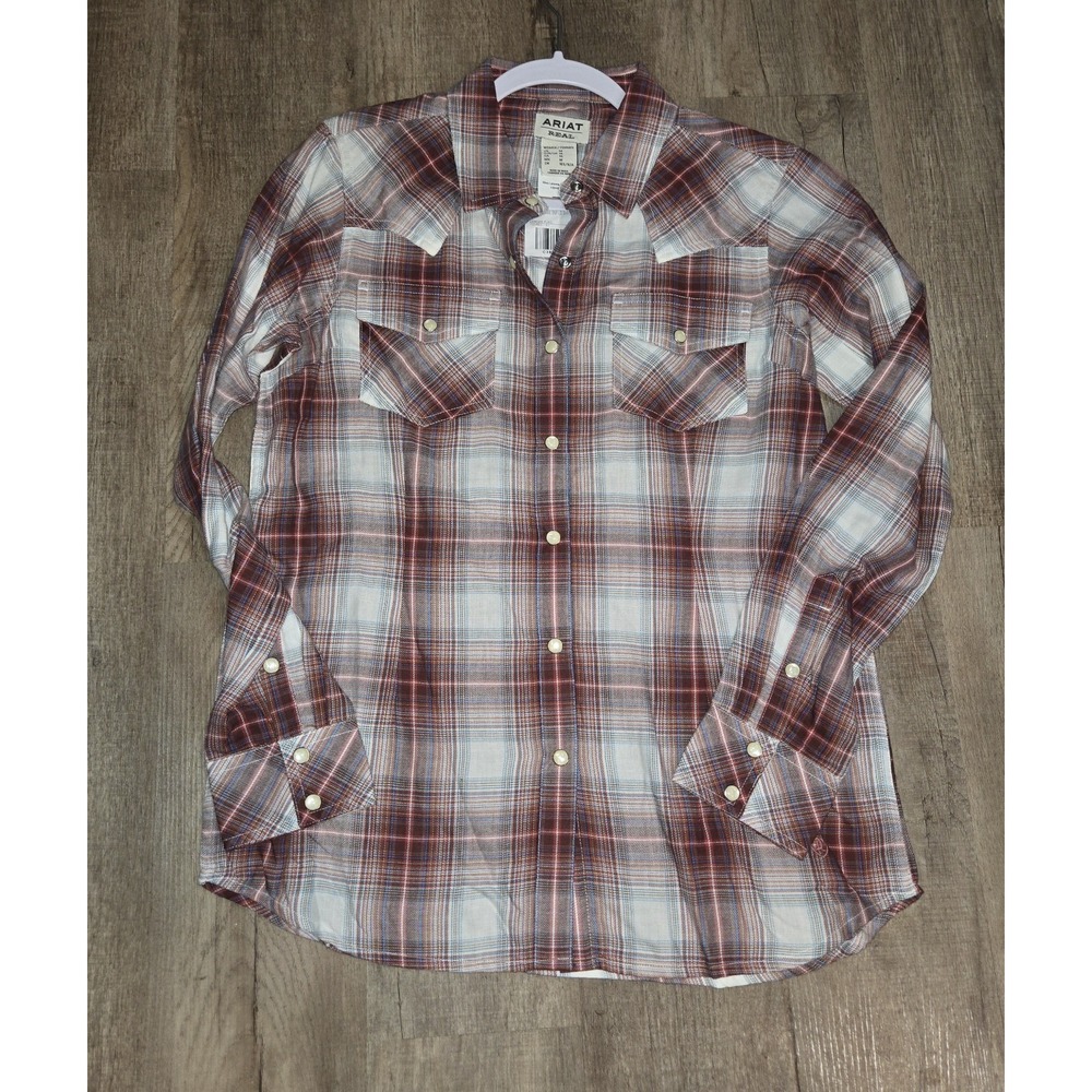 Ariat Women's Laramie L/Sleeve Western Snap Shirt - Laramie Plaid Choose Size